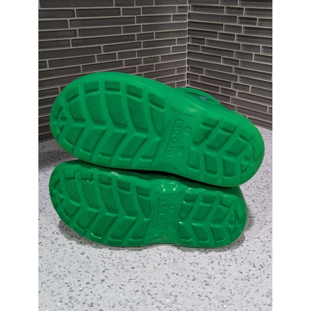 Crocs Green Kids Handle It Rain Boot Rainboot Wellies Galoshes Boy Girl Size 1
